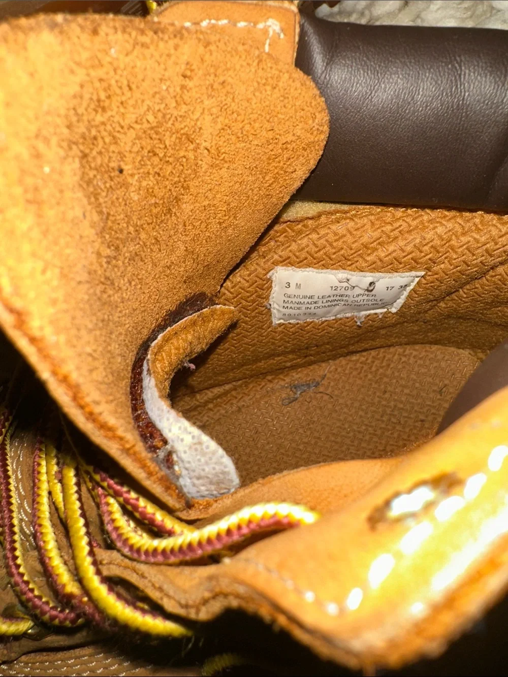 Kids Size 3M Tan Lace-Up Work Timberland Boots - Comfortable Outdoor Shoes